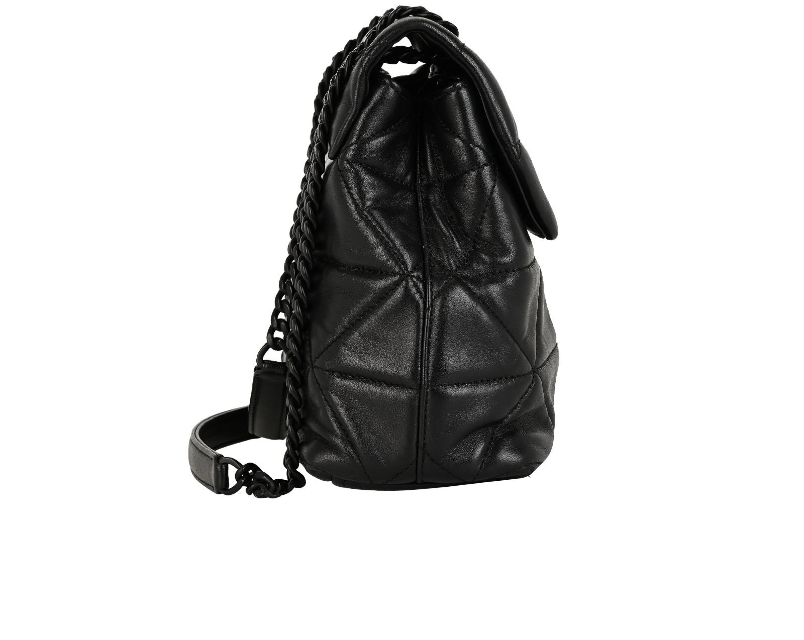 Spectrum Shoulder Bag, &pound;795, Handbags, Black, Leather, Side view